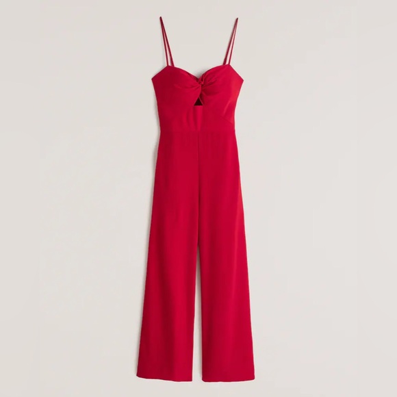 NEW Abercrombie & Fitch Twist Front Cutout Jumpsuit - Picture 3 of 8